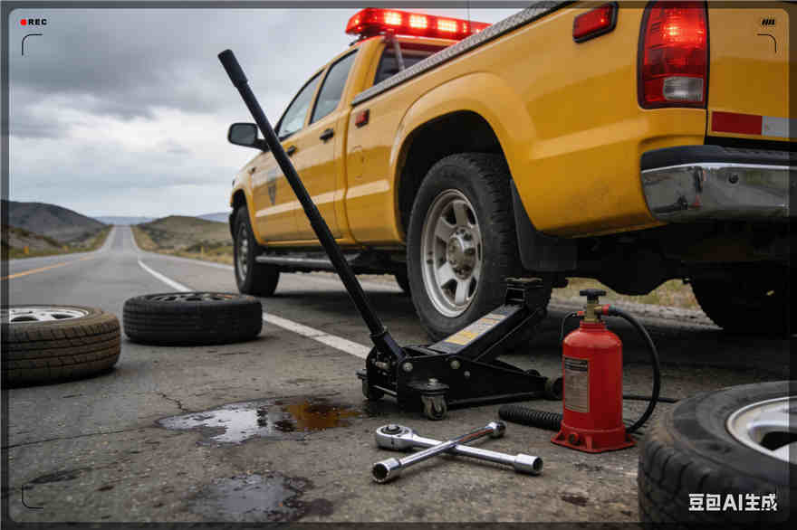 天桥区爆胎道路救援-汽车换轮胎