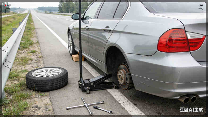 天桥区爆胎道路救援-汽车换备胎